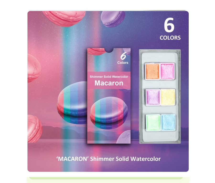 6/12 Colors Shimmer Solid Watercolor Paints Set Glitter